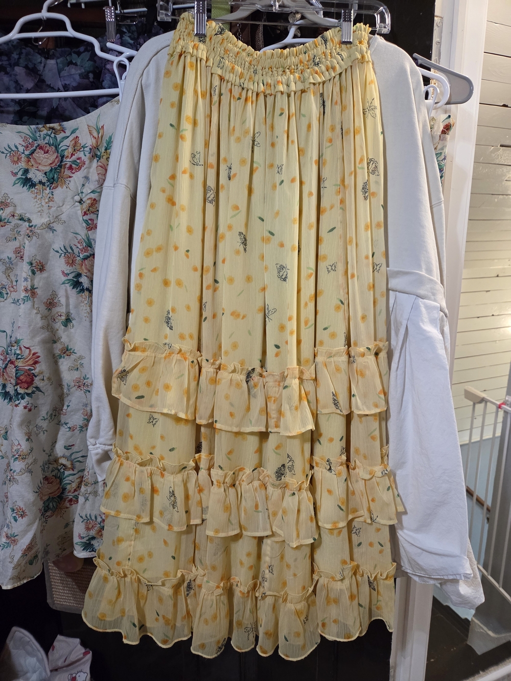 Free People Sweet Yellow Top & Skirt Combo NWT XL - Picture 3 of 5